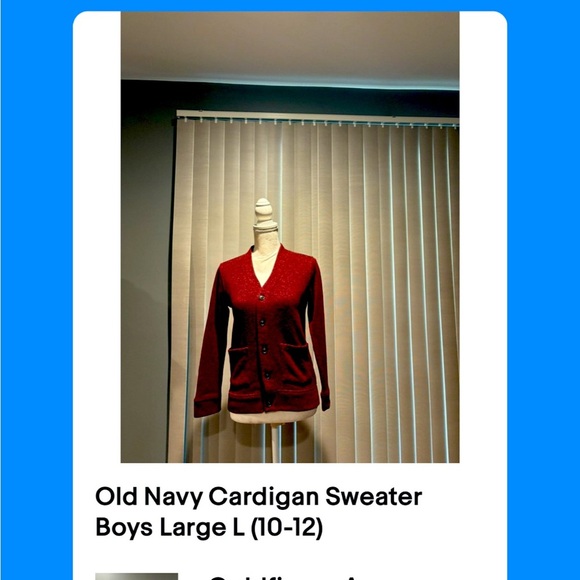 Old Navy Cardigan Sweater Boys Large L (10-12) - Picture 1 of 3